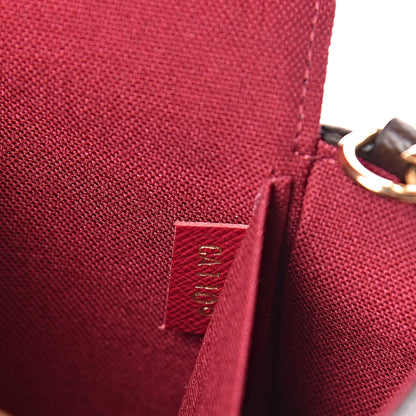 Louis Vuitton Monogram Pochette Felicie Chain Wallet Fuchsia 9 of 11