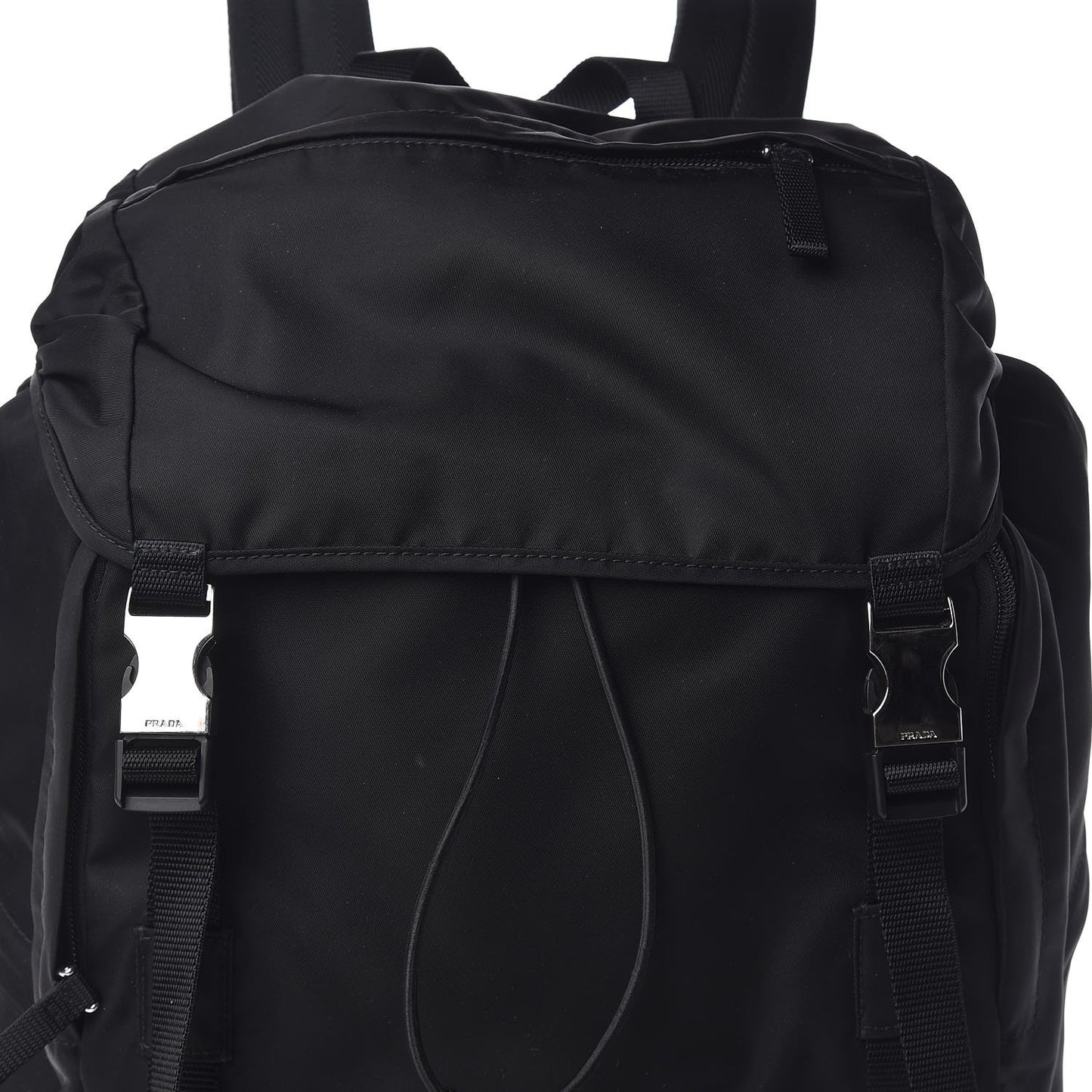 Nylon Montagna Double Buckle Backpack Black