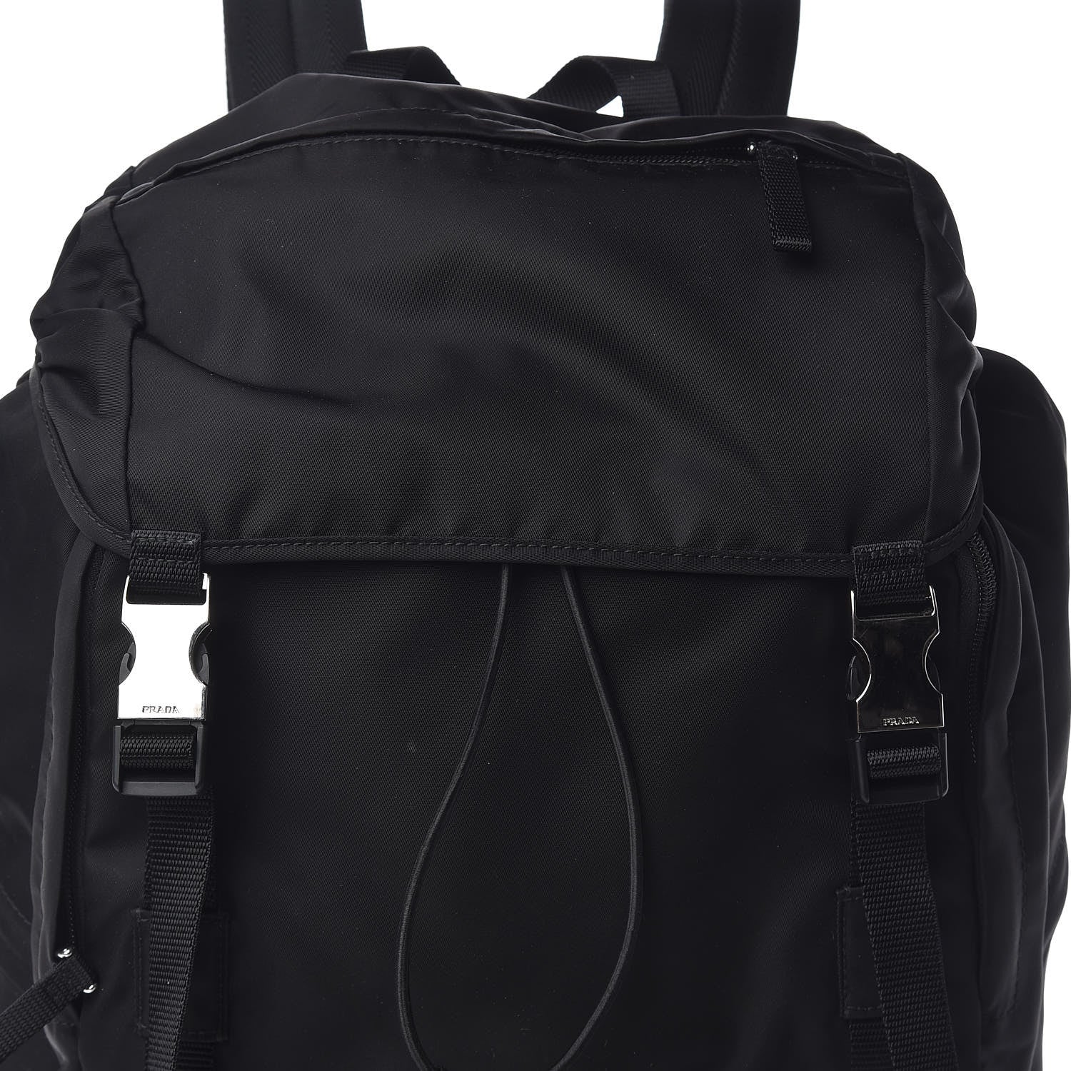 Prada Nylon Montagna Double Buckle Backpack Black 8 of 13