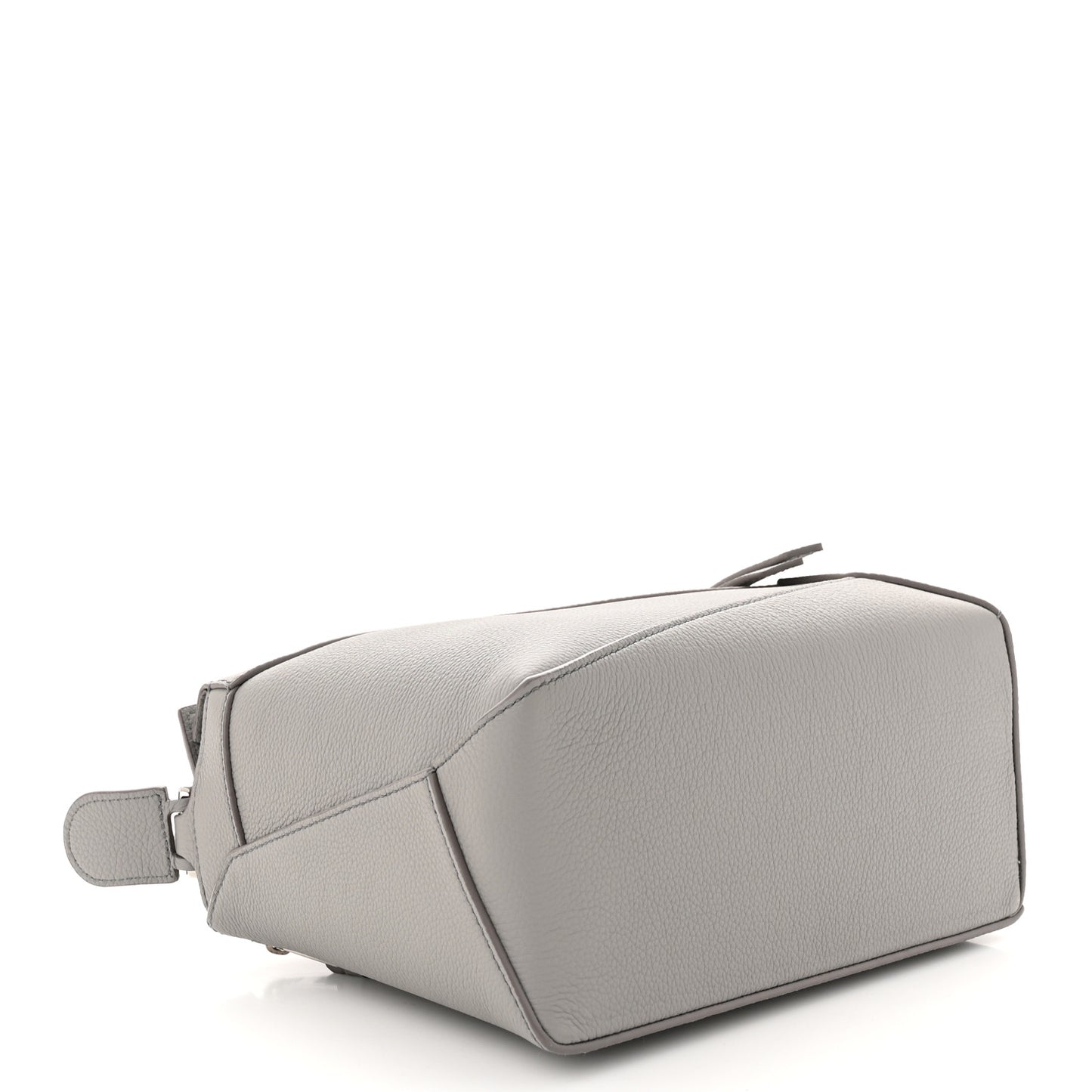 Calfskin Small Puzzle Edge Bag Pearl Grey