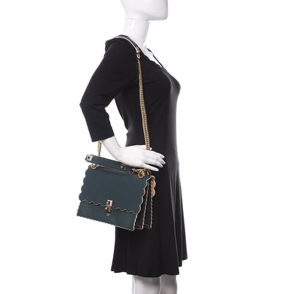 Fendi Vitello Liberty Scalloped Studded Kan I Shoulder Bag Amazzonia 2 of 10