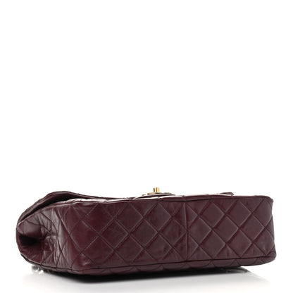 Chanel Glazed Calfskin Castle Rock Large Flap Burgundy 3 of 9