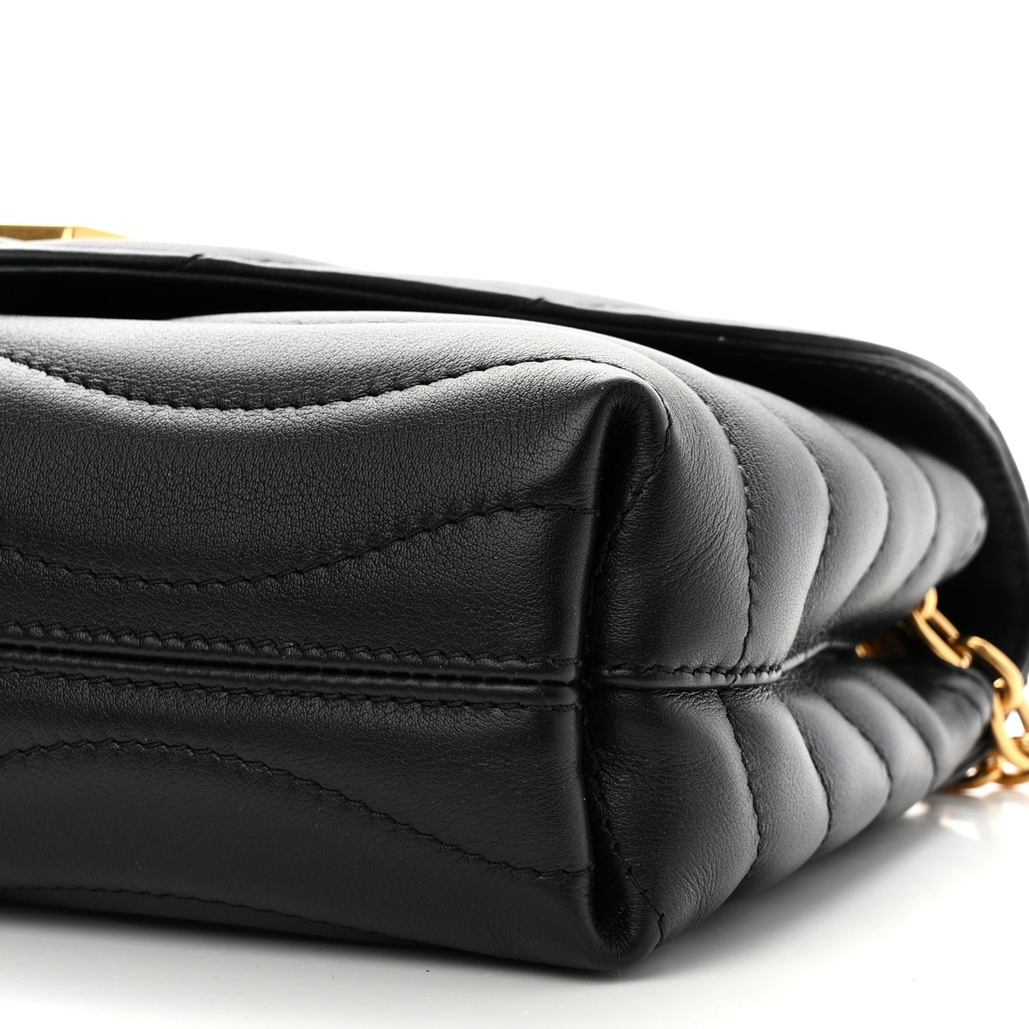 Calfskin LV New Wave Chain Bag Black