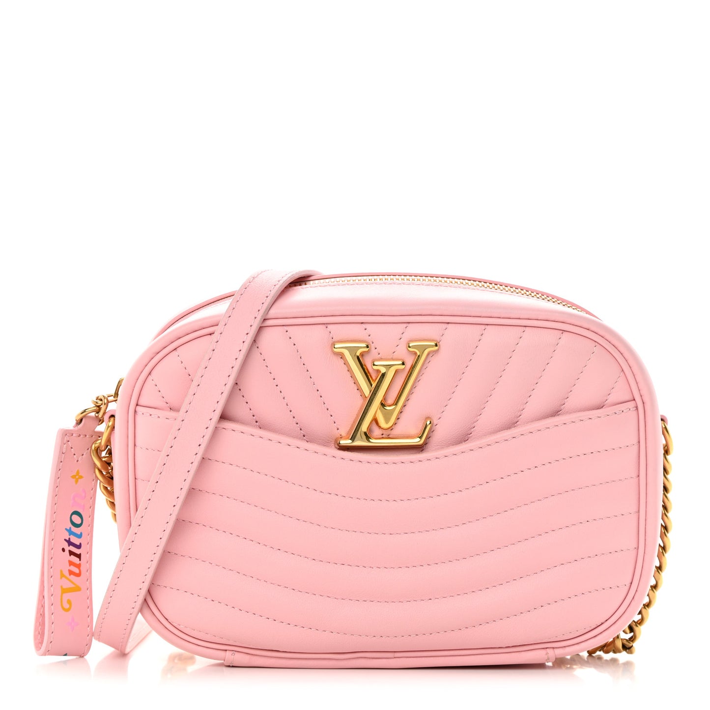 Calfskin New Wave Camera Bag Smoothie Pink