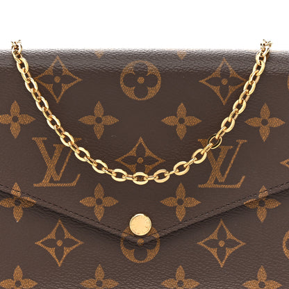 Louis Vuitton Monogram Pochette Felicie Chain Wallet Fuchsia 8 of 13