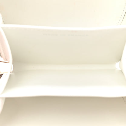 Chanel Patent Goatskin Quilted Make-Up Box Clutch With Chain White 7 of 18