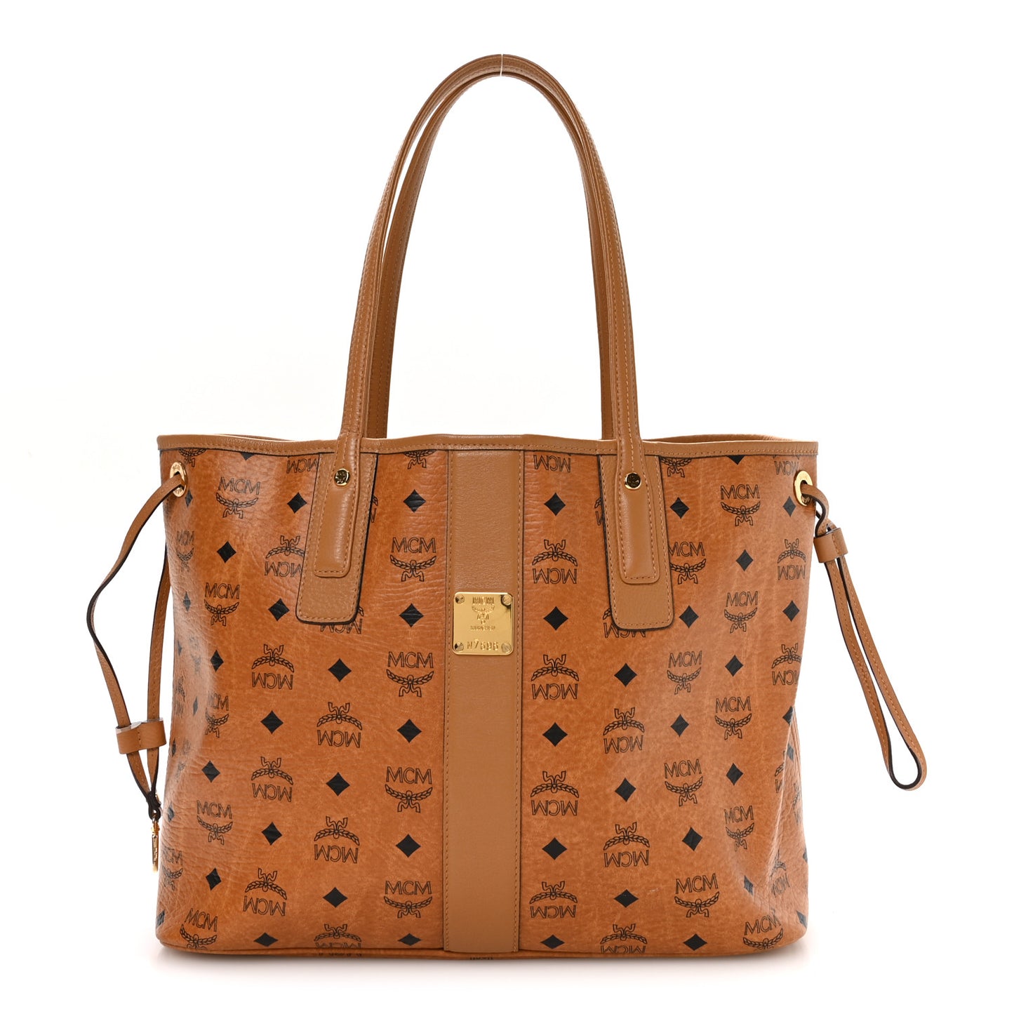 Visetos Medium Liz Reversible Shopper Tote Cognac