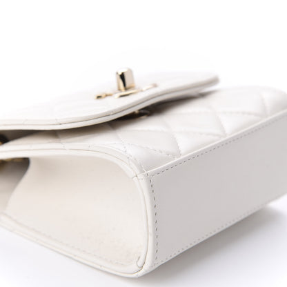 Chanel Lambskin Quilted Mini Trendy CC Clutch With Chain Ecru 6 of 11