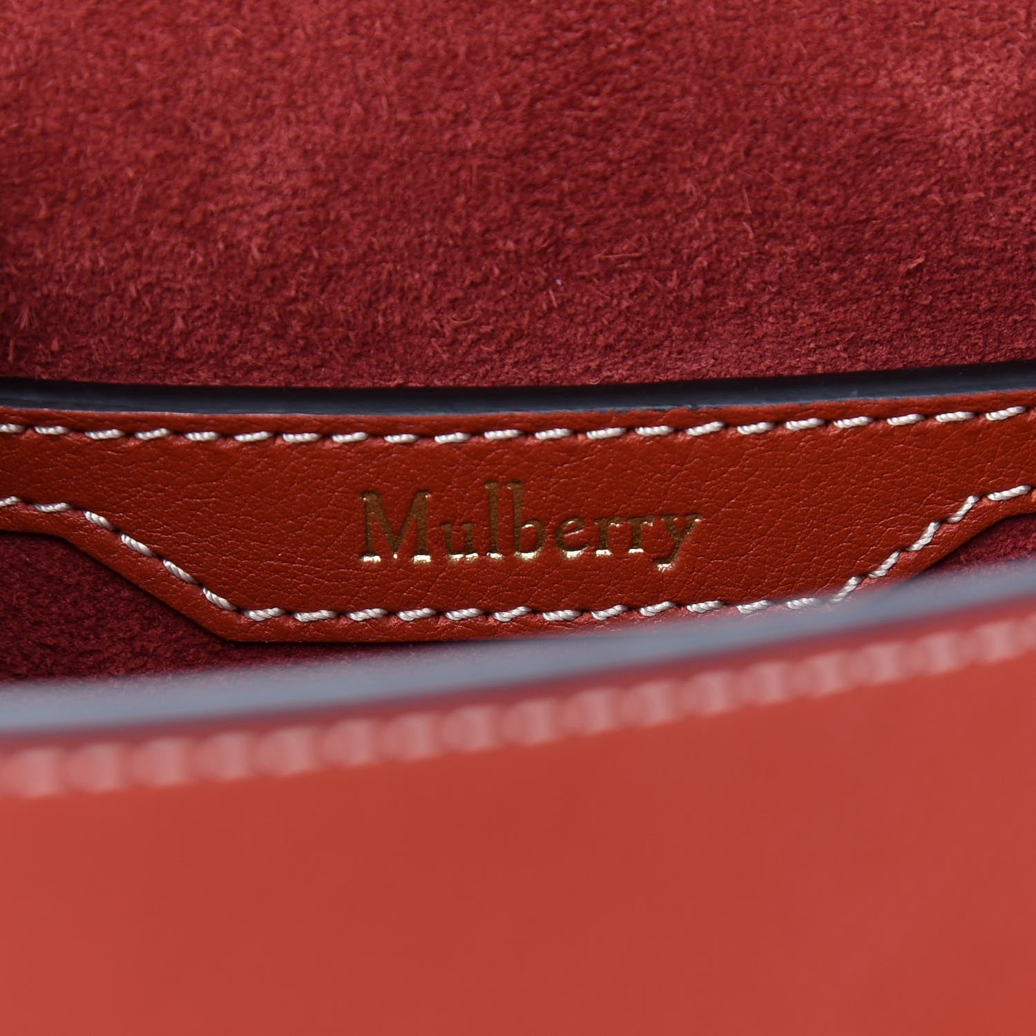 Mulberry Silky Calfskin Amberley Satchel Rust 6 of 9
