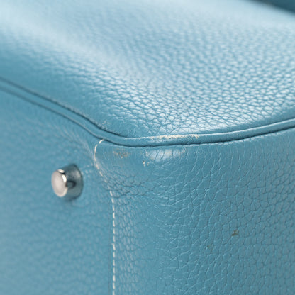 Hermes Taurillon Clemence Lindy 34 Bleu Jean 6 of 8