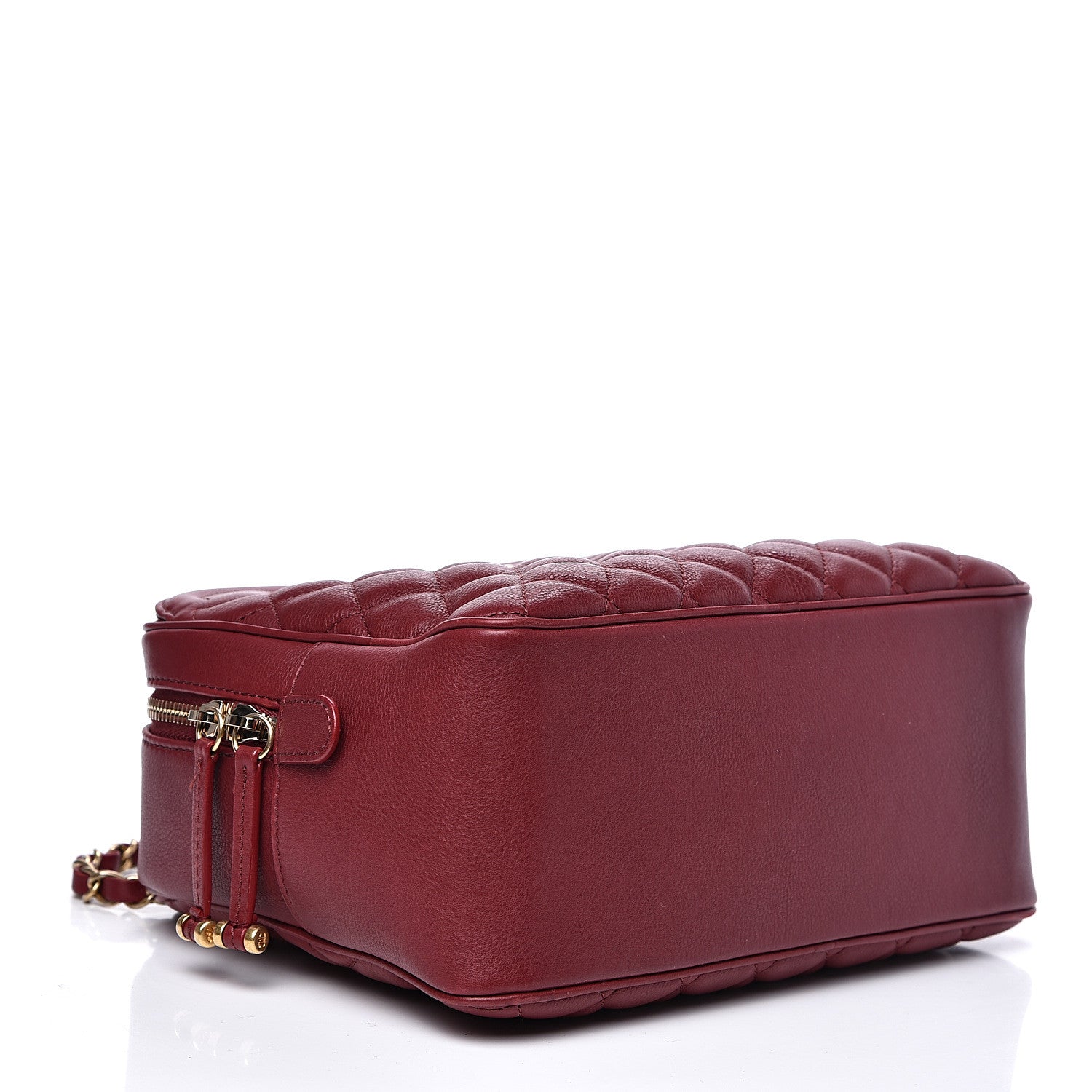 Chanel Calfskin Quilted CC Medium Vanity Case Dark Red 3 of 12