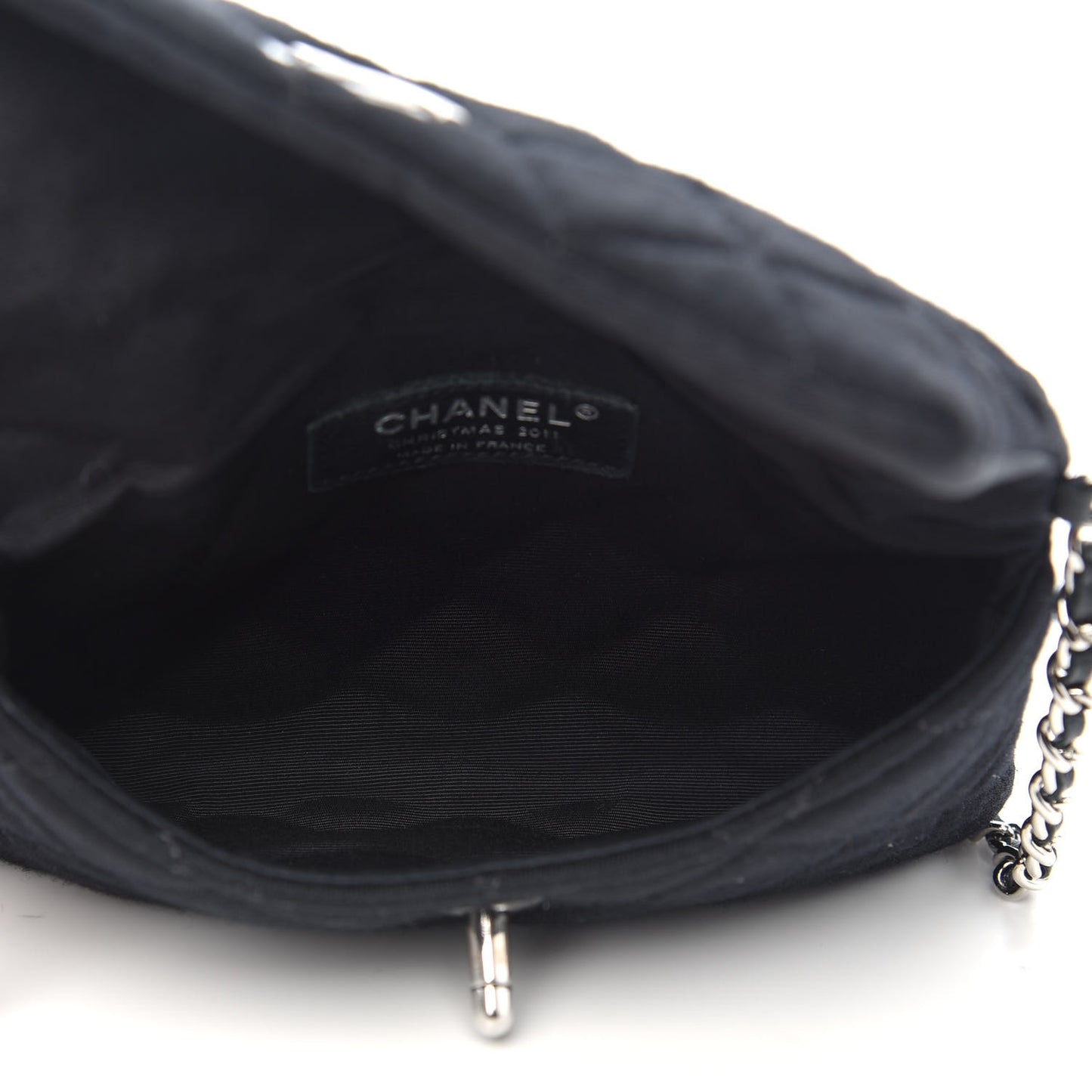 Jersey Quilted Mini Flap Black