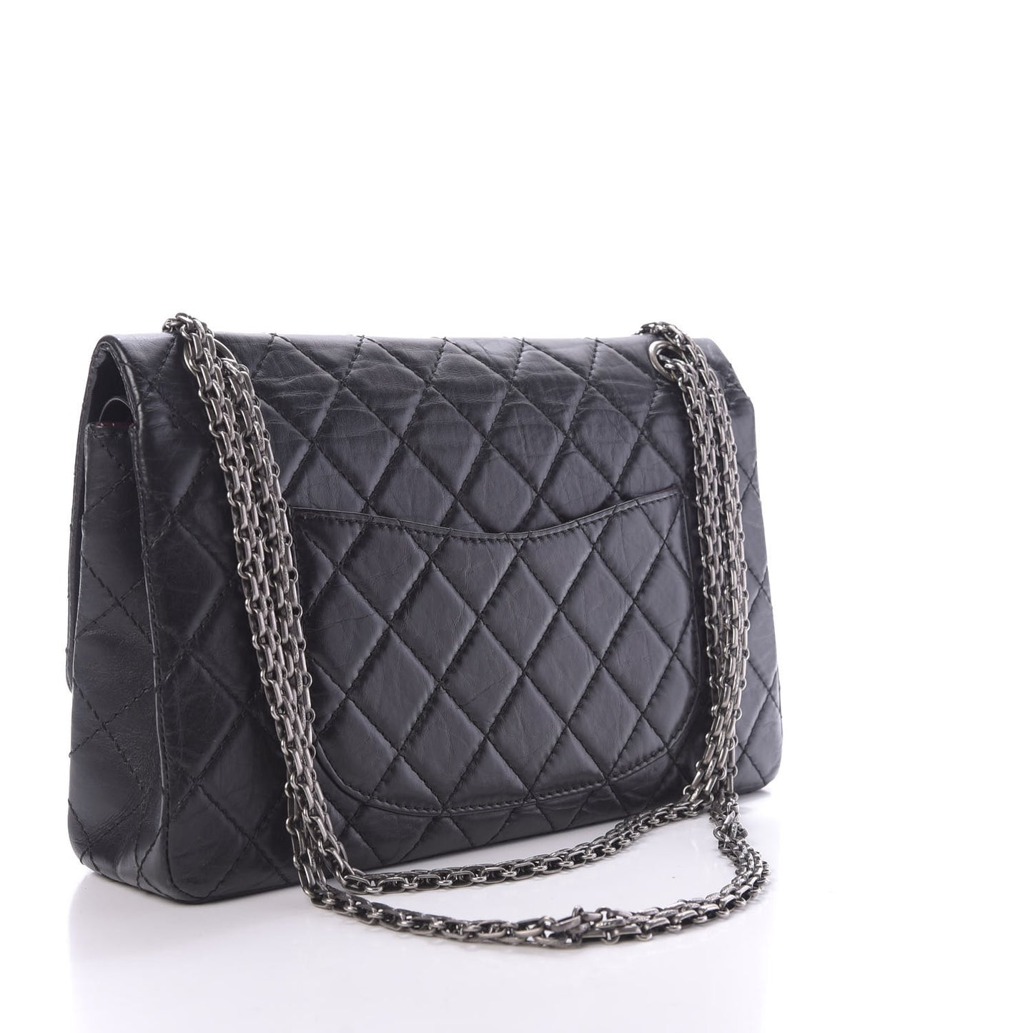 Aged Calfskin Quilted 2.55 Reissue 226 Flap Black