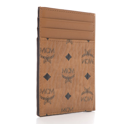 MCM Visetos Money Clip Card Case Cognac 2 of 5