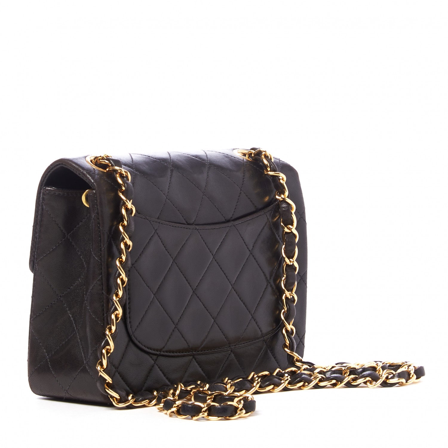 Chanel Lambskin Quilted Mini Square Flap Black 2 of 9