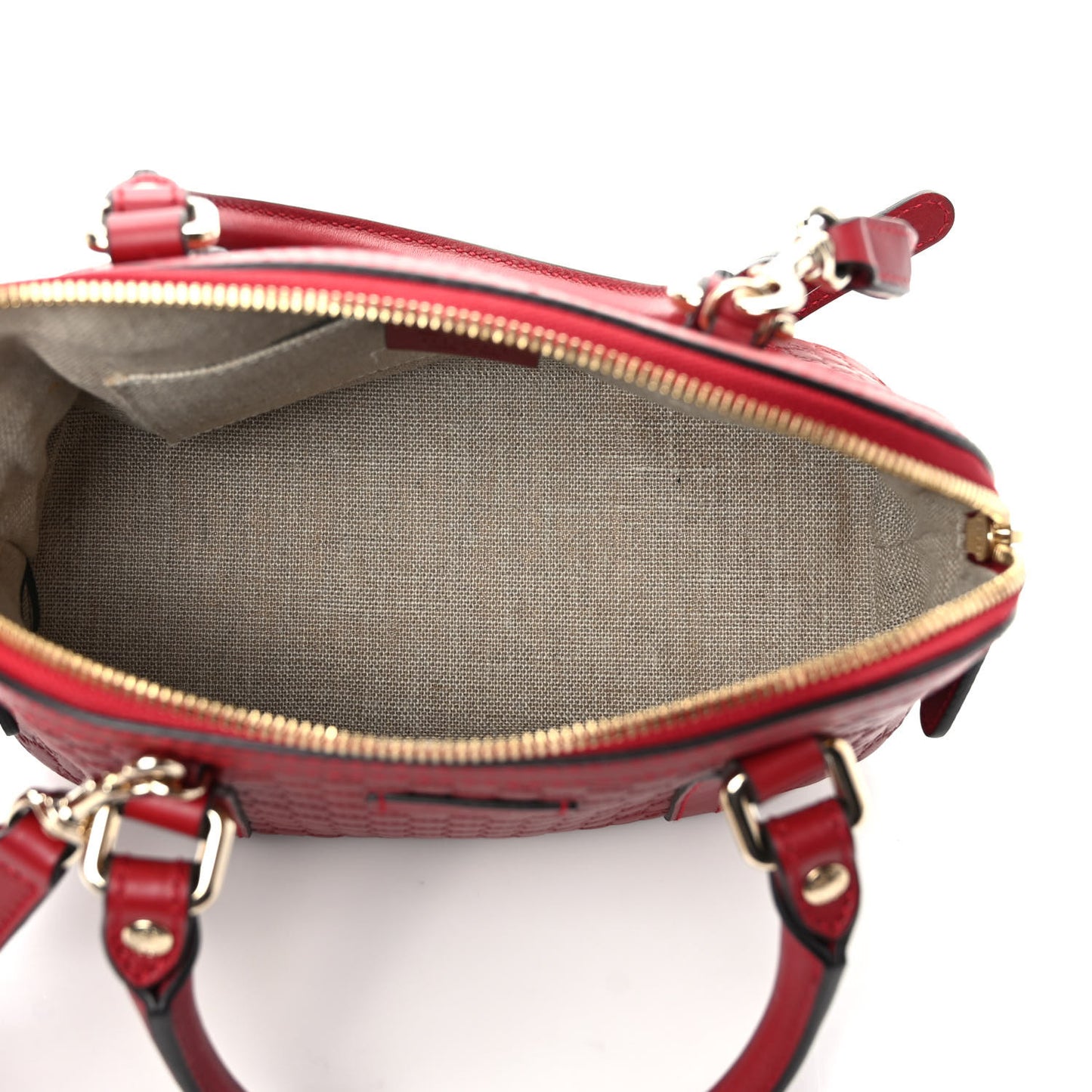 Soft Microguccissima Mini Dome Bag Rosso
