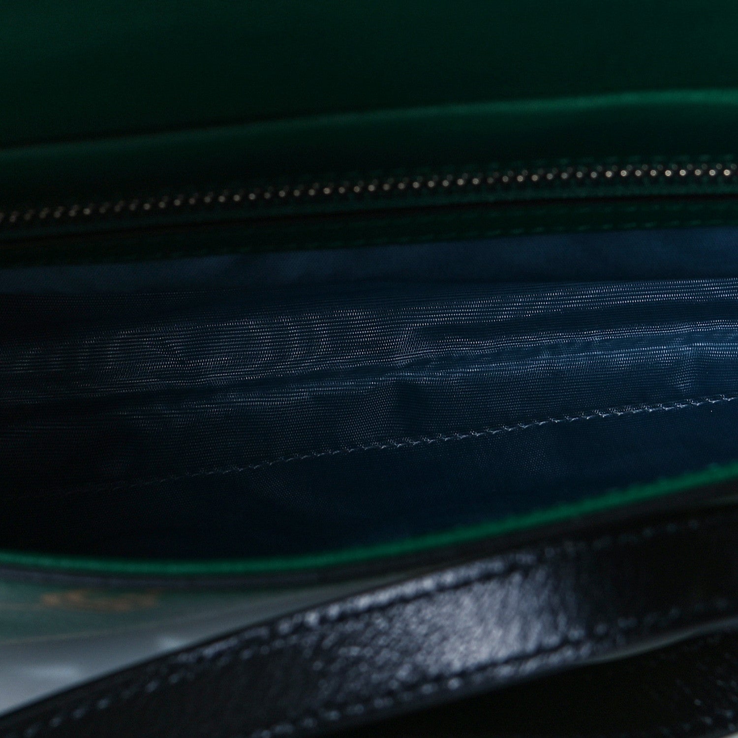 Gucci Calfskin Diagonal GG Medium Thiara Double Envelope Shoulder Bag Emerald Green Black 8 of 9