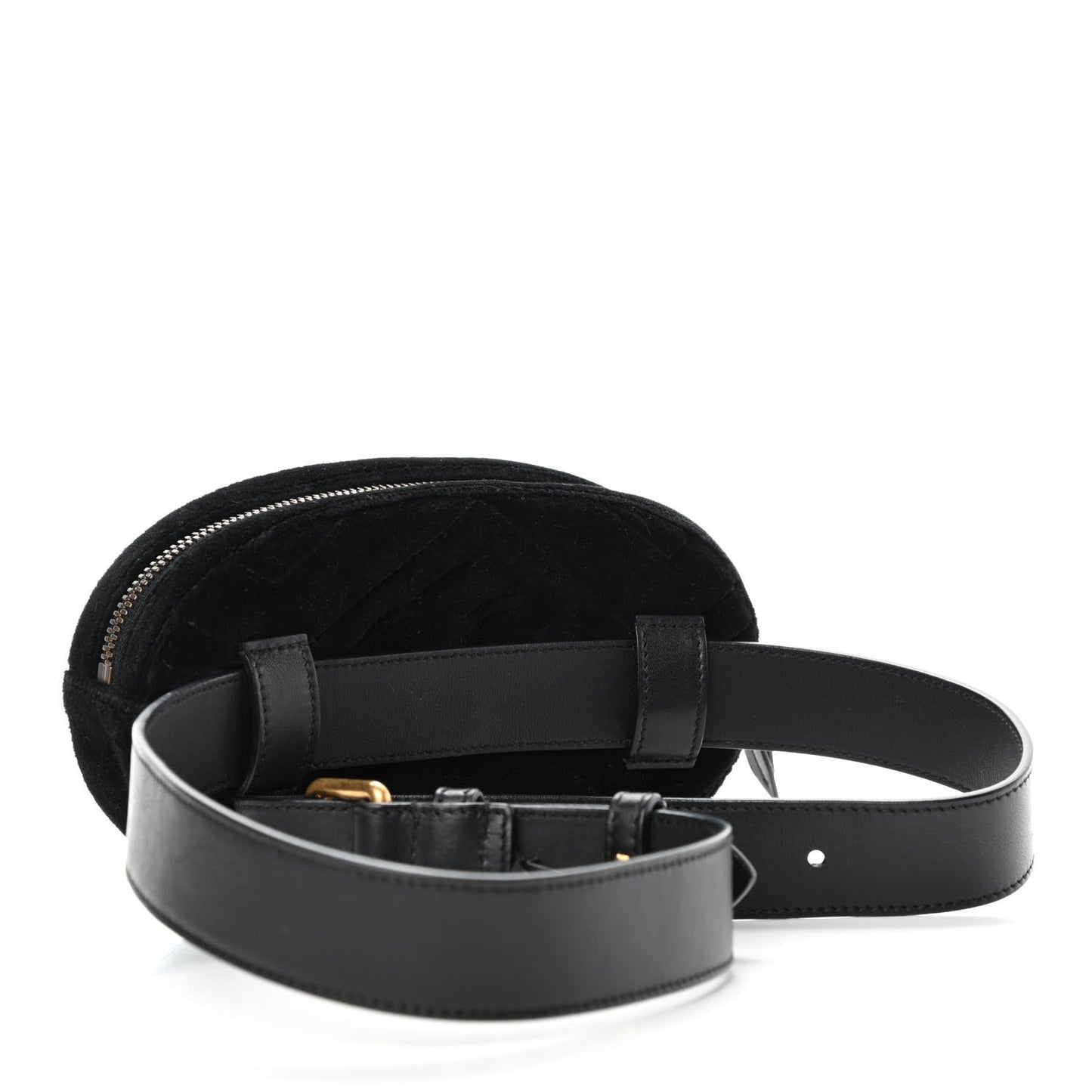 Velvet Matelasse GG Marmont Belt Bag 75 30 Black
