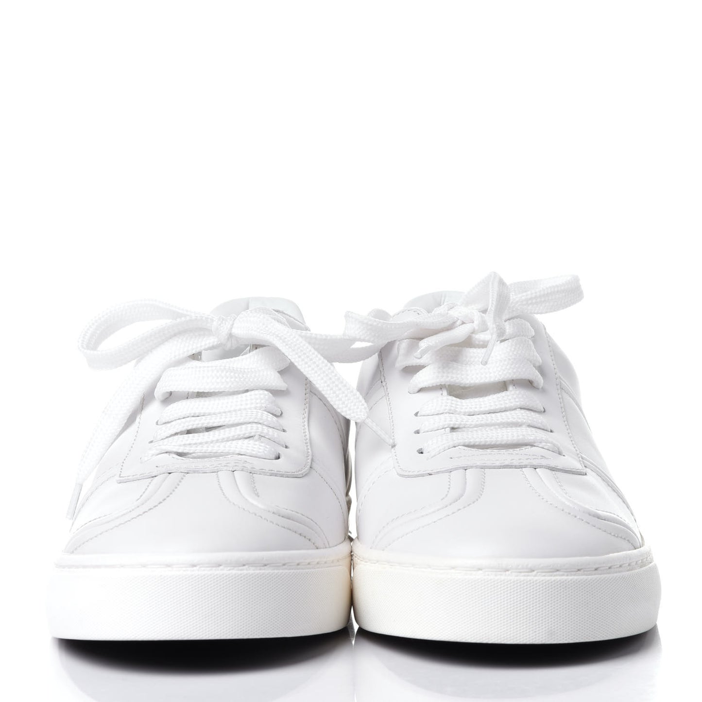 Calfskin Mens Flycrew Sneakers 41 White