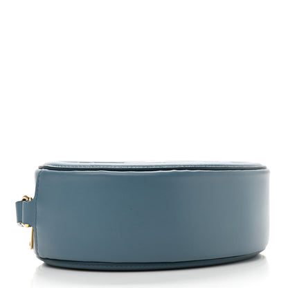 Celine Smooth Calfskin Cuir Triomphe Oval Bag Denim 4 of 9