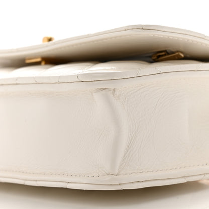 Chanel Shiny Calfskin Quilted Multicolor Top Handle Wallet On Chain WOC White 11 of 15