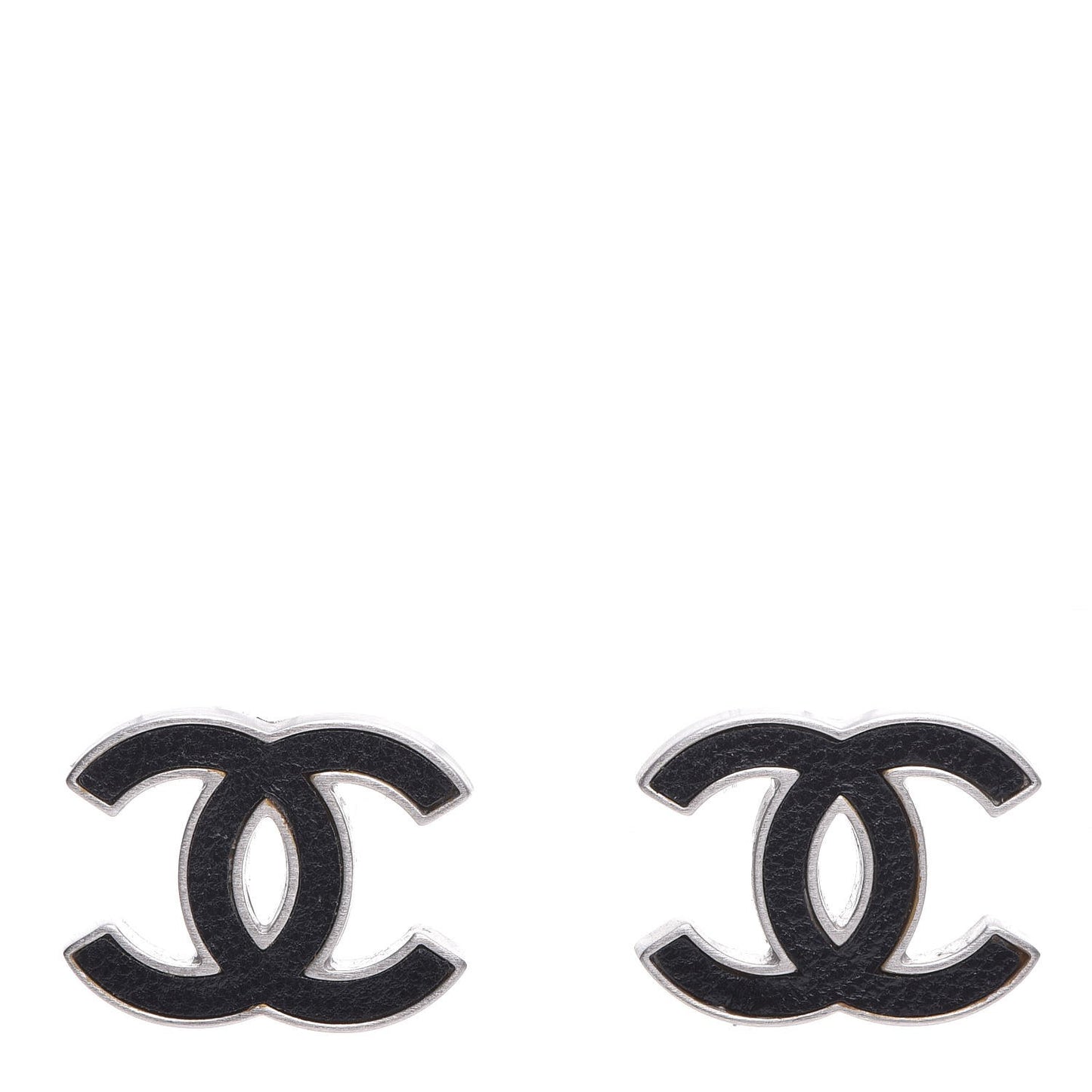 Lambskin CC Earrings Black