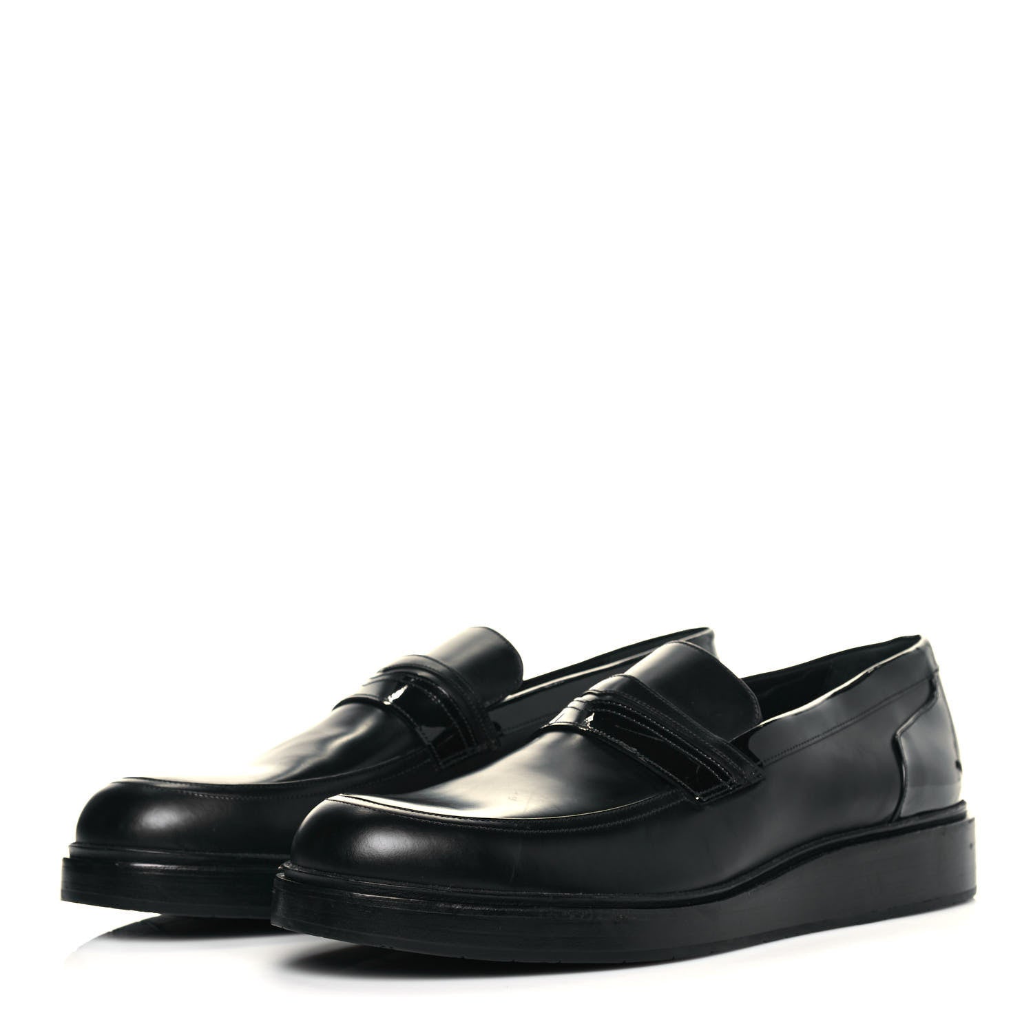 Jimmy Choo Calfskin Patent Mens Darblay Loafers 45 Black 3 of 9