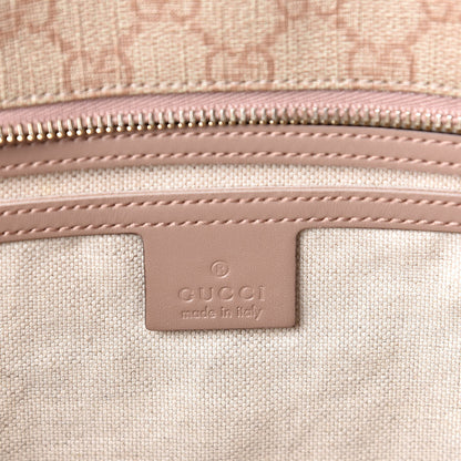 Gucci GG Supreme Monogram Medium Zippered Shopping Tote Winter Rose 7 of 13
