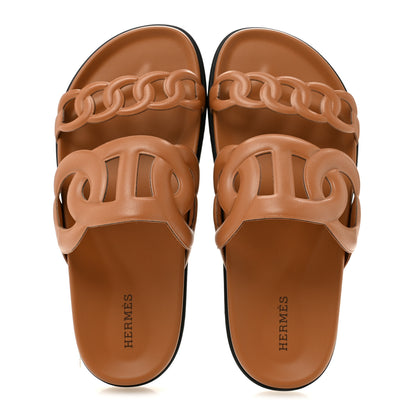 Hermes Nappa Extra Sandals 38 Naturel 2 of 10