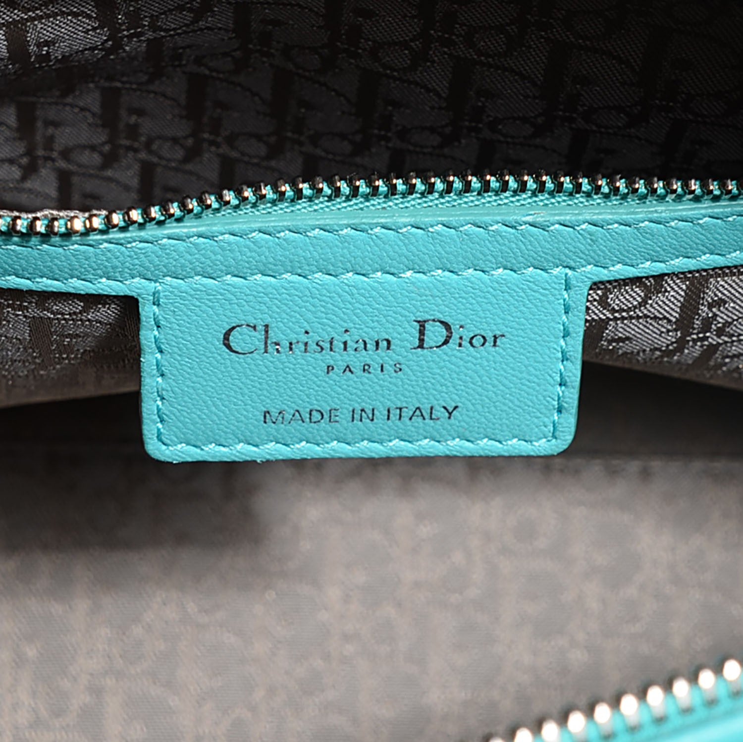 Christian Dior Lambskin Cannage Large Lady Dior Turquoise 8 of 9