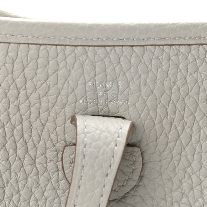 Hermes Taurillon Clemence Amazone Evelyne TPM Gris Perle Etain 6 of 11