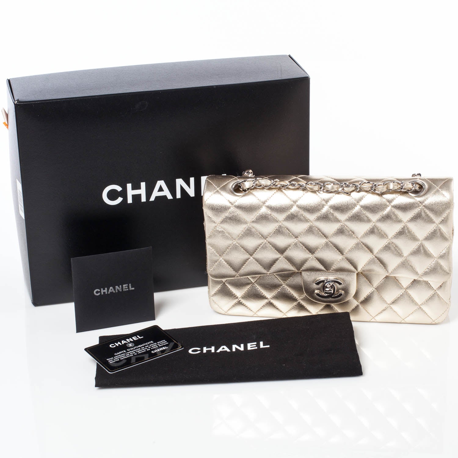 Chanel Lambskin Medium Double Flap Gold 10 of 10