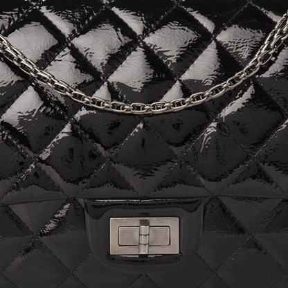 Chanel Distressed Patent Quilted 2.55 Reissue 227 Flap Black 12 of 12