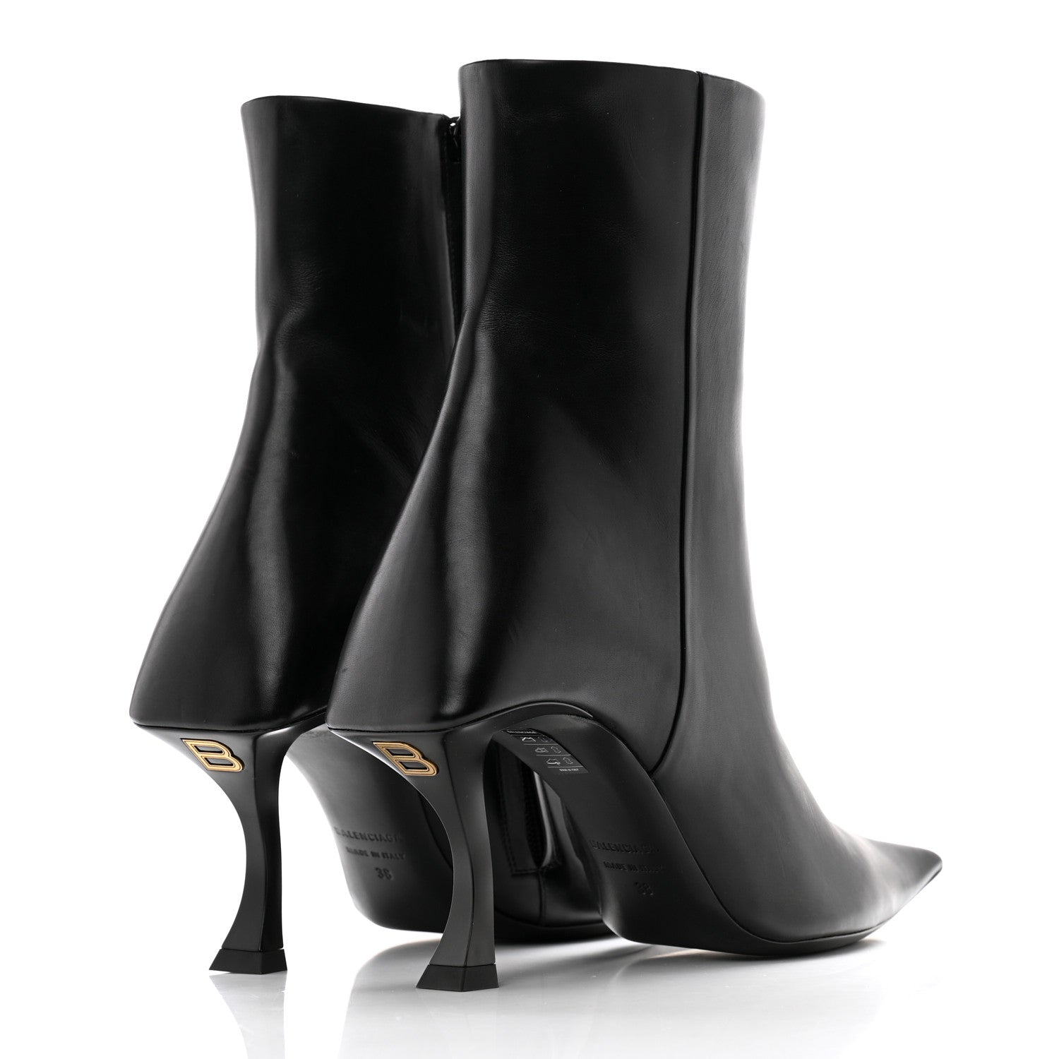 Balenciaga Calfskin Hourglass Bootie 38 Black 4 of 11