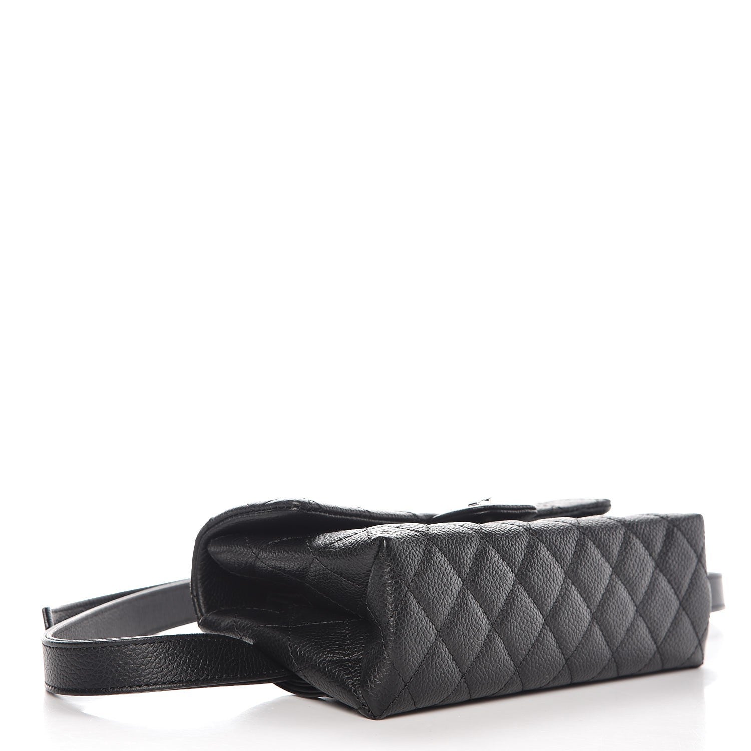 Chanel Grained Calfskin Quilted 2.55 Reissue Flap Belt Bag Clutch Black 3 of 7