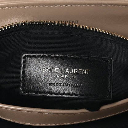 Saint Laurent Calfskin Y Quilted Monogram Toy Loulou Crossbody Bag Dark Beige 6 of 12