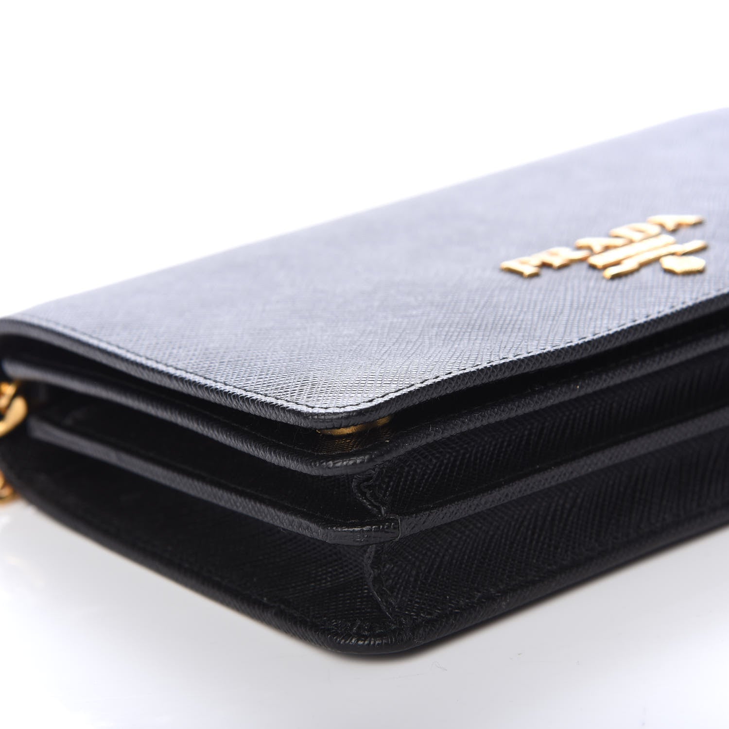 Prada Saffiano Lux Chain Wallet Black 7 of 8