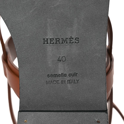 Hermes Calfskin June Sandals 40 Gold 8 of 12