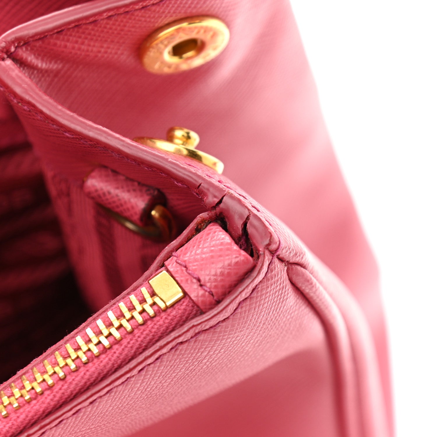 Prada Saffiano Medium Galleria Double Zip Tote Peonia 12 of 15