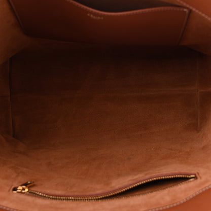 Celine Grained Calfskin Triomphe Medium Cabas Anais Tan 5 of 12
