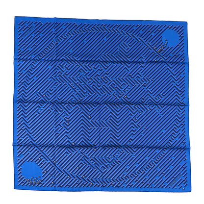 Hermes Silk Parcours D'H Scarf 90  Bleu Black 1 of 5