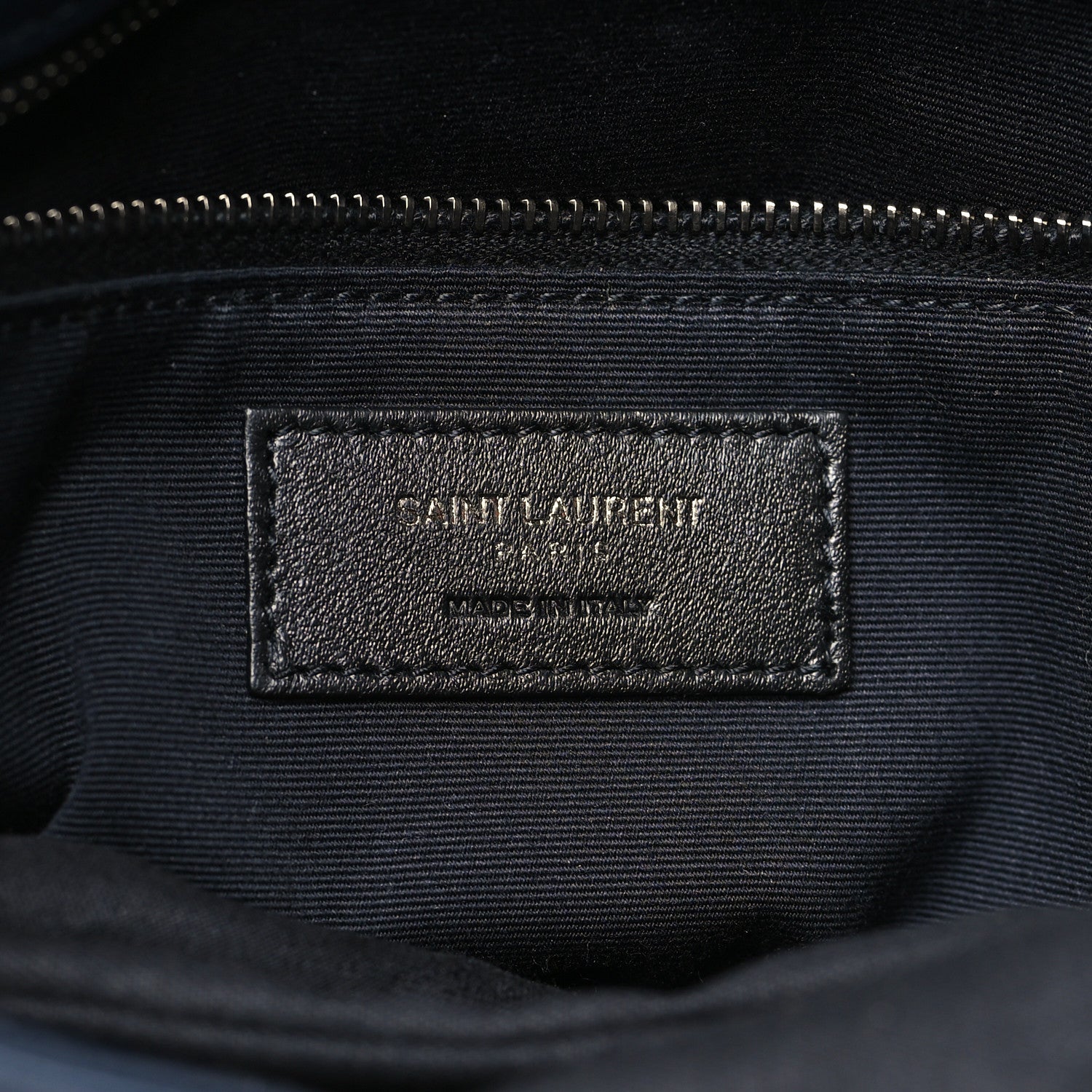Saint Laurent Crinkled Calfskin Matelasse Monogram Medium Niki Chain Satchel Deep Marine 6 of 10