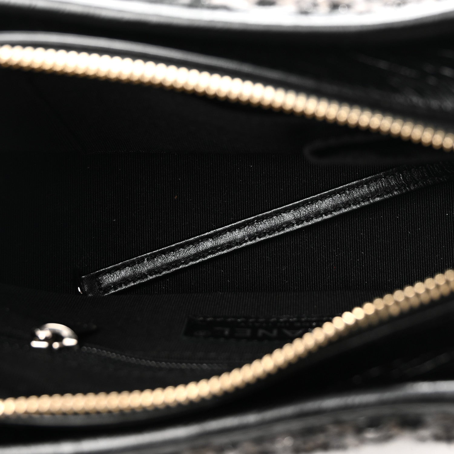 Chanel Tweed Calfskin Small Gabrielle Hobo Black 5 of 10