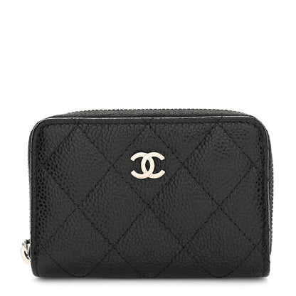 Chanel Caviar Quilted Zip Coin Purse Black 1 of 10