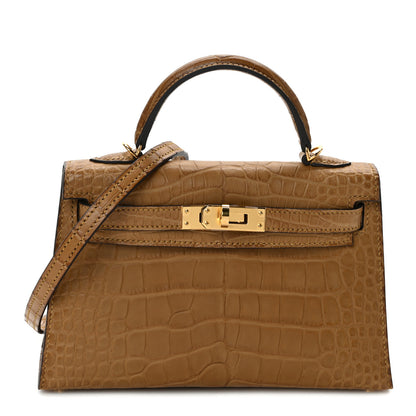Hermes Matte Alligator Mini Kelly Sellier 20 Kraft 1 of 9