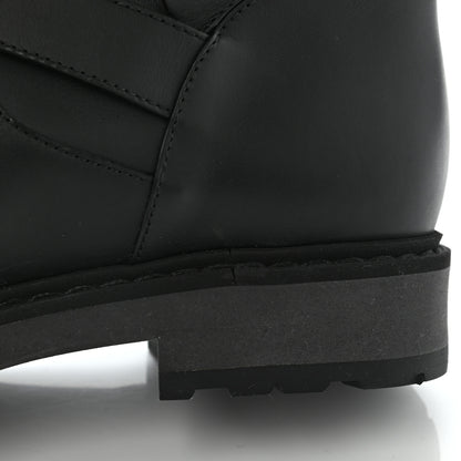 Fendi Calfskin Shearling Moto Boots 36 Black Aubergine 10 of 10