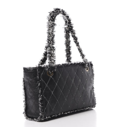 Chanel Tweed Calfskin Tweedy Shopping Tote Black 3 of 12