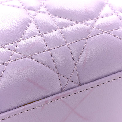 Christian Dior Lambskin Cannage Mini Bi-Color Lady Dior Purple Pink 14 of 15