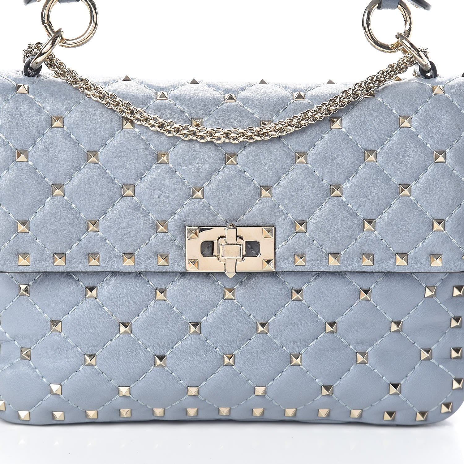 Valentino Garavani Nappa Medium Rockstud Spike Shoulder Bag London Stone 7 of 10