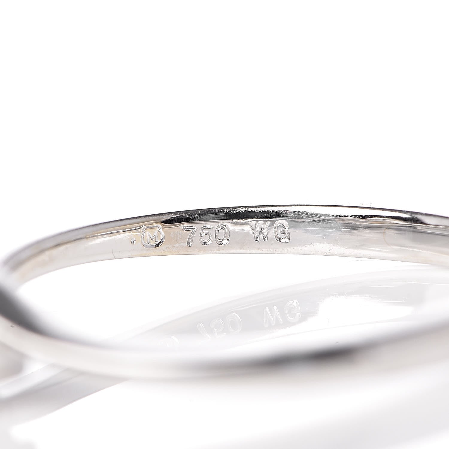 Mikimoto 18K White Gold Diamond Akoya Pearl 4.5mm Band Ring 50 5.5 5 of 6